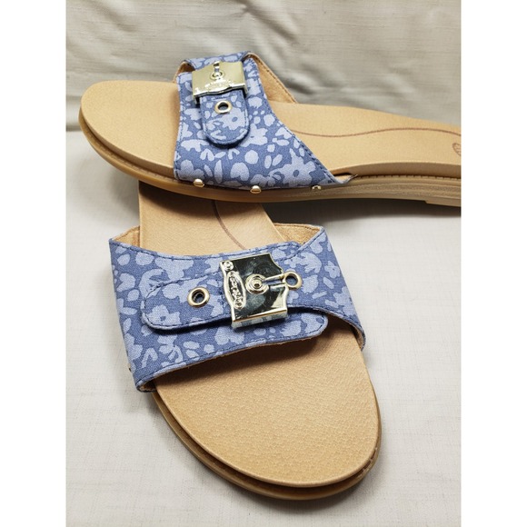Dr. Scholl's Shoes - Dr. Scholls Women's Slide 9.5M Floral Chambray Originalist Sandals